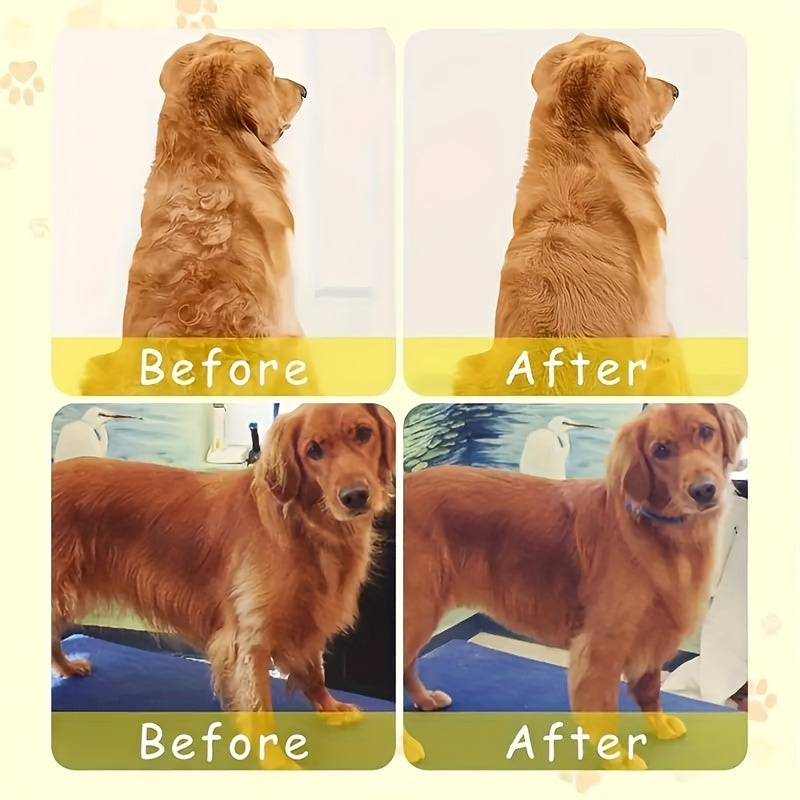 3-in-1 Steam Pet Brush for Cats and Dogs, USB-Powered Multifunctional Grooming Comb with Spray, Deshedding Tool for Indoor, Outdoor, Bathroom Use - Inspired by Banana and Mango Designs (1 Pack)