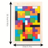 Building Blocks Puzzles Educational Toys Tangram Puzzles Smart Color 3D Colorful Building Blocks Games Educational Gifts For Kids Halloween Christmas Gift