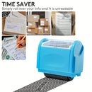 Identity Theft Protection Roller Stamp - Wide Privacy Guard, Secure Confidentiality Seal for Documents & Packages, Easy-to-Use with Refillable Ink