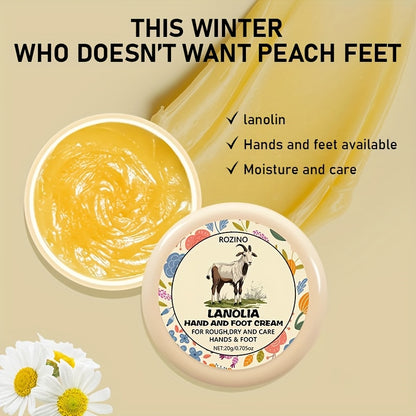 Lanolin Cream for Cracked Hands And Feet, Rich in Lanolin And Hyaluronic Acid, Deeply Moisturizes, Says Goodbye to Cracked And Dry Hands And Feet in Winter, Long-Term Use Makes The Skin of Hands And Feet Soft, Smooth, Moistur