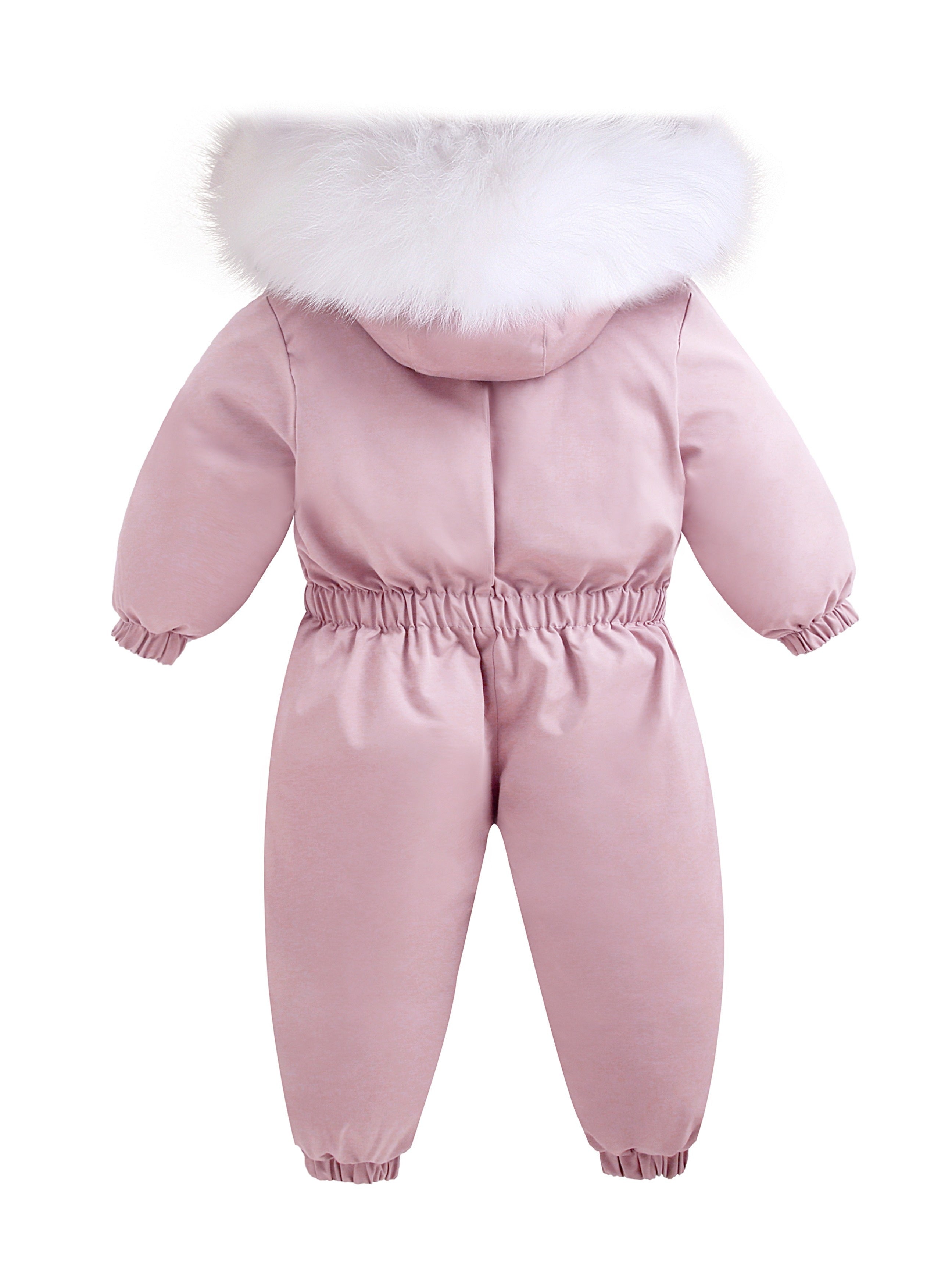 Girls' Boys' Outdoor Ski Suits Baby Winter Warm Hooded Jumpsuit with Zipper Pockets Outerwear Coat Overalls