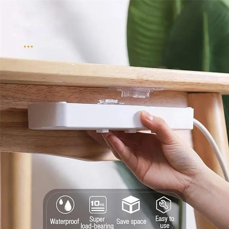 20pcs Strong Adhesive Wall Hooks - Transparent, Easy Install, Multi-Purpose Suction Cup Mount for Kitchen &amp; Bathroom Storage Solutions