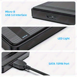Rageer USB 3.0 Sata 2.5" Hdd Enclosure - High-Speed Data Transfer, Easy Install, Fits 7mm/9.5mm Drives, Compatible With Laptops & Pcs