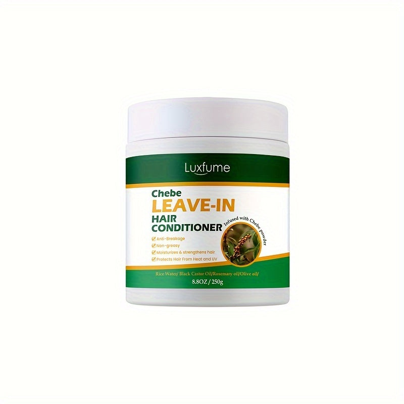 Chebe Leave In Conditioner with Castor oil, Thickening Strengthening Chebe Butter, Chebe Powder, Chebe Oil, Best for Split Ends/Dry/Damaged Hair