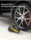 Carsun Digital Tire Inflator - Portable Car Air Pump Compressor with LED Light, for Smart Chip Upgrade, 22-Cylinder Movement & Wired Power Supply for Automobiles, Motorcycles, Bicycles - 12V DC, 150 PSI, Car Plug Operation, N