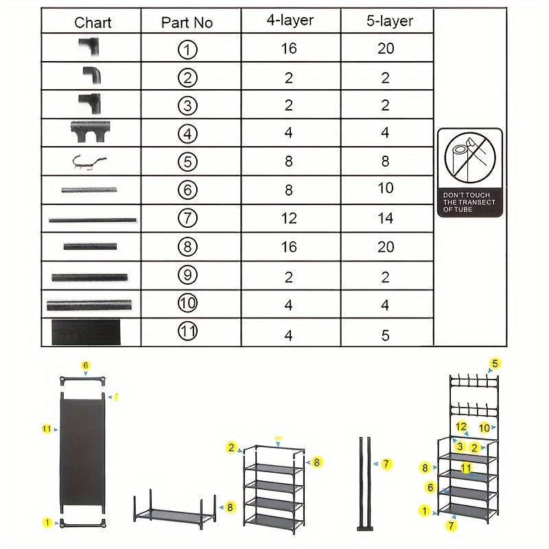 Multifunctional Metal Entrance Hall Organizer - 4-layer Black Clothes and Hat Rack with Shoe Cabinet, Perfect Choice for Home Storage, Independent Clothes and Shoe Rack, Suitable for Front Door Entrance, Used to Store Clothes