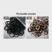 50pcs Black+50pcs random coffee color