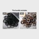 50pcs/Set Women   Basic Hair Bands 4cm Simple Solid Colors Elastic Headband Hair Ropes Ties Hair Accessories Ponytail Holder