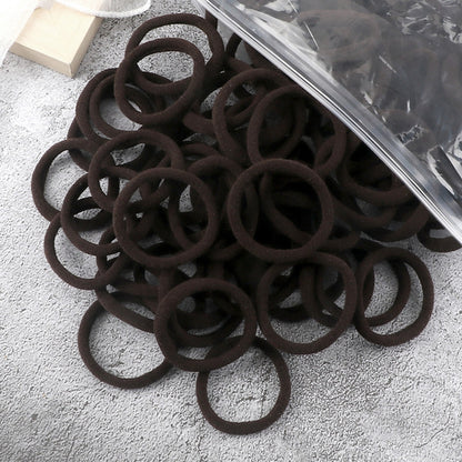 Juego de 50 bandas elásticas para el pelo para mujer, de 4 cm, de colores lisos y sencillos, accesorios para el cabello, coleteros.