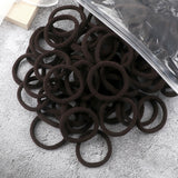 50pcs/Set Women   Basic Hair Bands 4cm Simple Solid Colors Elastic Headband Hair Ropes Ties Hair Accessories Ponytail Holder