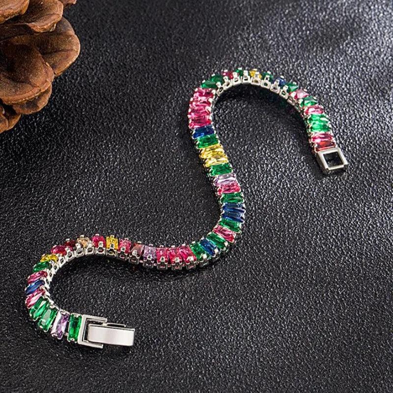 925 Sterling Silver Bracelet for Women, Noble Color, Crystal Hand, Charm, Wedding, Designer Jewelry, Party Gift, 18cm, Hot Sales 