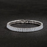 925 Sterling Silver Bracelet for Women, Noble Color, Crystal Hand, Charm, Wedding, Designer Jewelry, Party Gift, 18cm, Hot Sales 