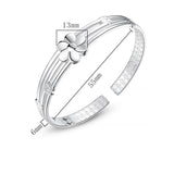 925 Sterling Silver Open Bangle for Women, Luxury Hand Bracelets, Jewelry &amp; Jewellery 