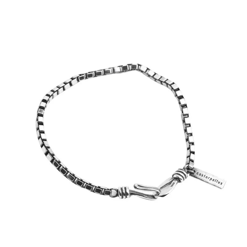 925 Sterling Silver Geometric Bracelet for Women, Simple Charm, Elegant Accessories, Birthday Party Gift, Exquisite Jewelry, Free Shipping 