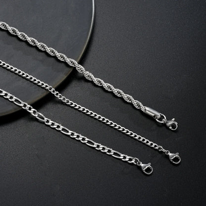 925 Sterling Silver Punk Figaro Bracelet Chain para Homens e Mulheres, Hip Hop Party Jewelry, Presentes de Moda, Atacado, Novo, 8"