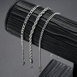 925 Sterling Silver Punk Figaro Bracelet Chain para Homens e Mulheres, Hip Hop Party Jewelry, Presentes de Moda, Atacado, Novo, 8"