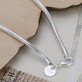 Pulseras de cadena de serpiente de plata de ley 925 para mujer, dijes para boda, de alta calidad, de fábrica, de 3 mm. 