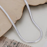 Pulseras de cadena de serpiente de plata de ley 925 para mujer, dijes para boda, de alta calidad, de fábrica, de 3 mm. 