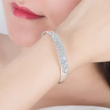 925 Sterling Silver Peacock Opening Screen Bracelet For Women Luxury Designer Texture Open Bangles Original Party Jewelry Gift 