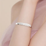 925 Sterling Silver Peacock Opening Screen Bracelet For Women Luxury Designer Texture Open Bangles Original Party Jewelry Gift 