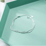 925 Sterling Silver Bracelet For Women Simple Bracelets Korean Jewelry Hot Fashion 