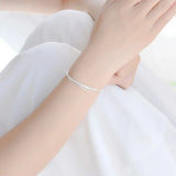 925 Sterling Silver Bracelet For Women Simple Bracelets Korean Jewelry Hot Fashion 