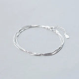 925 Sterling Silver Bracelet For Women Simple Bracelets Korean Jewelry Hot Fashion 