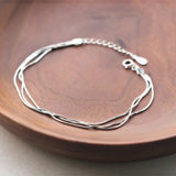 925 Sterling Silver Bracelet For Women Simple Bracelets Korean Jewelry Hot Fashion 