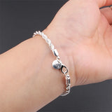 925 Sterling Silver Chain Bracelets for Men Women Braided Rope Male Fashion Jewelry High Quality New 4mm 