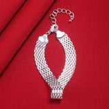 925 pulseiras de prata esterlina para mulheres, moda requintada, corrente de tecelagem, festa de casamento, presentes de natal, joalheria nova, quente