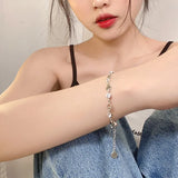925 Sterling Silver Zircon Bracelets for Women Sweet Girls Sparkling Charm Delicate Chain Gift Jewelry Fashion 
