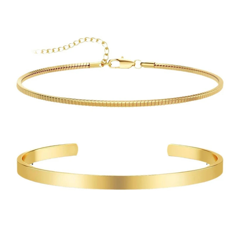 925 pulseiras empilháveis de prata esterlina para homens, conjuntos de pulseiras banhadas a ouro 14k, bracelete de punho elegante, pulseiras cubanas