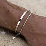 925 pulseiras empilháveis de prata esterlina para homens, conjuntos de pulseiras banhadas a ouro 14k, bracelete de punho elegante, pulseiras cubanas