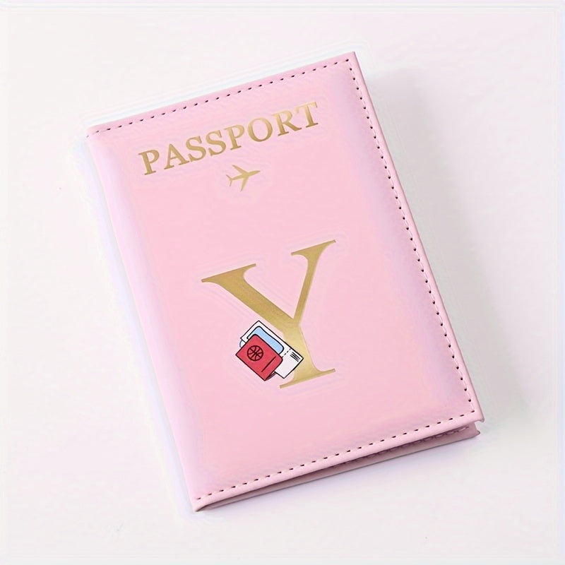 Creative Color Printing Letter Faux Leather Multi-Functional Passport Holder SIM Card ID Holder