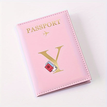 Creative Color Printing Letter Faux Leather Multi-Functional Passport Holder SIM Card ID Holder