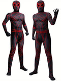 Mono de héroe enmascarado de imitación con estampado de rayas para niño, perfecto para cumpleaños, Halloween y fiestas de carnaval, juegos y actuaciones.