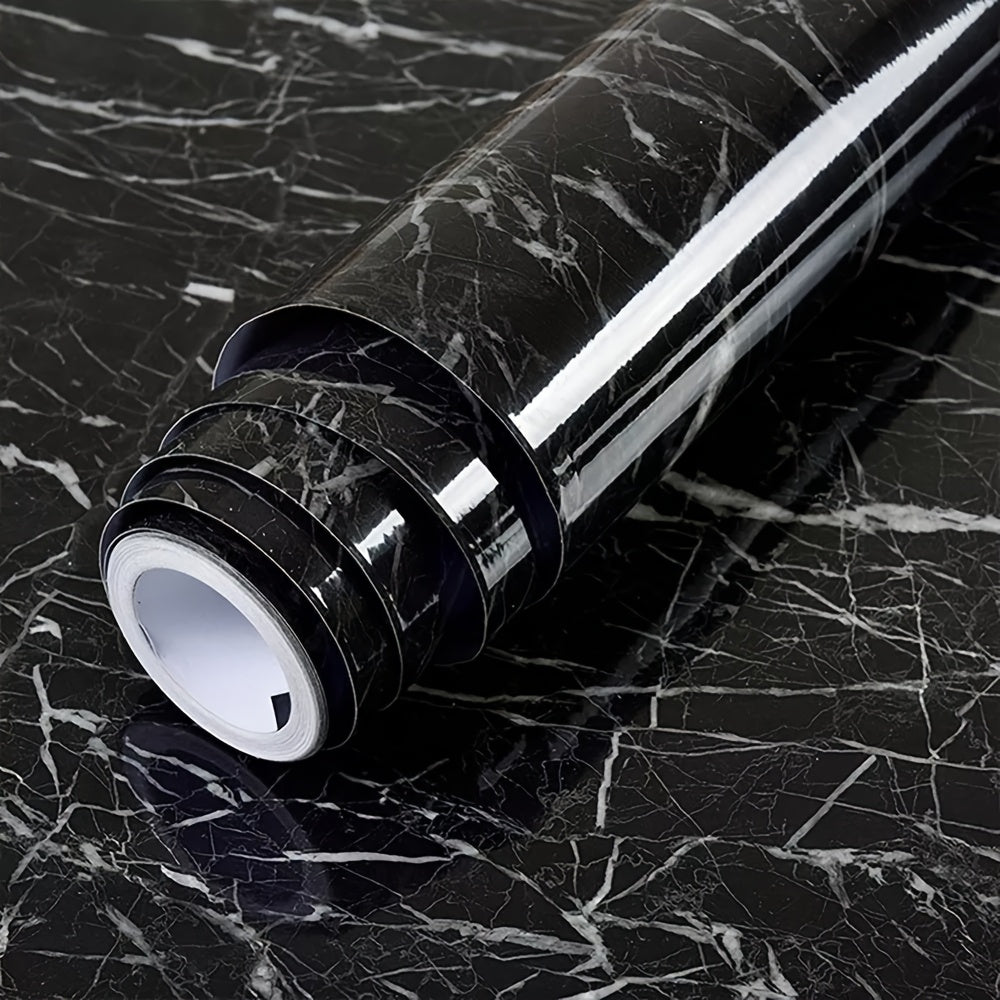 Easy-Apply Marble Wallpaper Stickers - Waterproof, Oil & Heat Resistant, Self-Adhesive Vinyl Contact Paper for Kitchen, Living Room, Bedroom & Bathroom Decor, Peel And Stick, Easy to Clean And Cut, Renovation