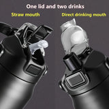 1pc Large Vacuum Flask, 304 Stainless Steel Insulated Sports Water Bottles, Travel Thermal Cups, For Hot And Cold Beverages, Summer Winter Drinkware, Gifts