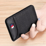 PU Leather Passport Cover Wallet - Slim Basic Design, Foldable, Portable, Comfortable Grip, Multiple Card Slots, Daily Commute Essentials, Elegant & Durable Open Card Holder
