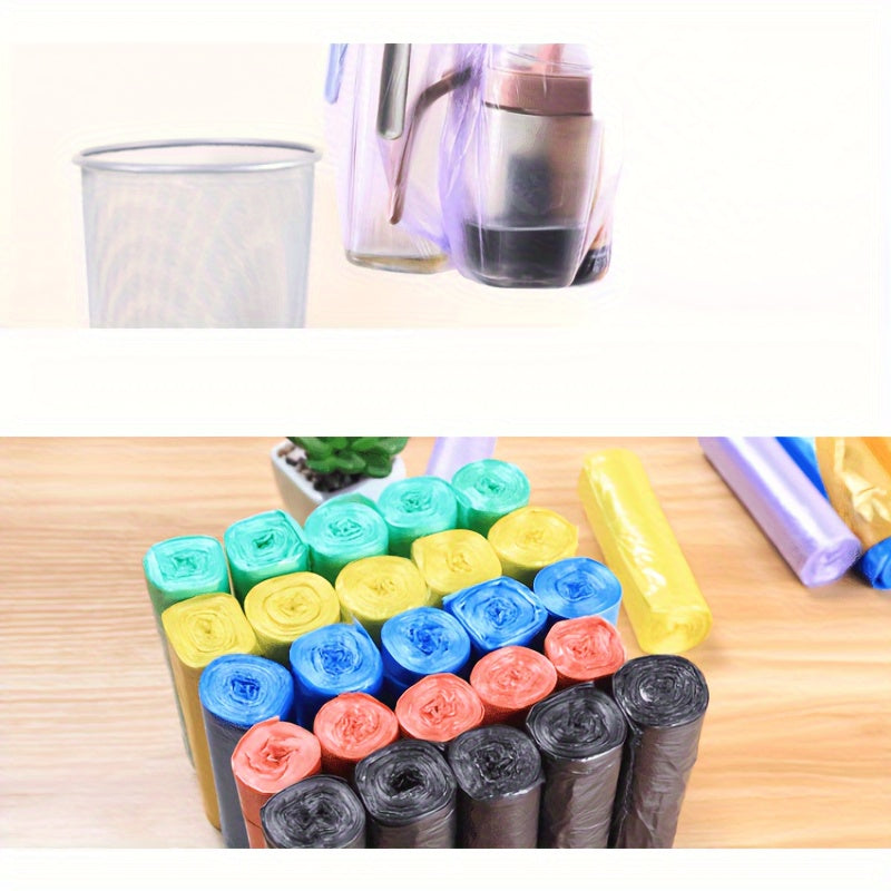 5 rollos, 1 pieza de 100 bolsas de basura desechables: ¡para limpieza del hogar, la cocina, la oficina y el restaurante!