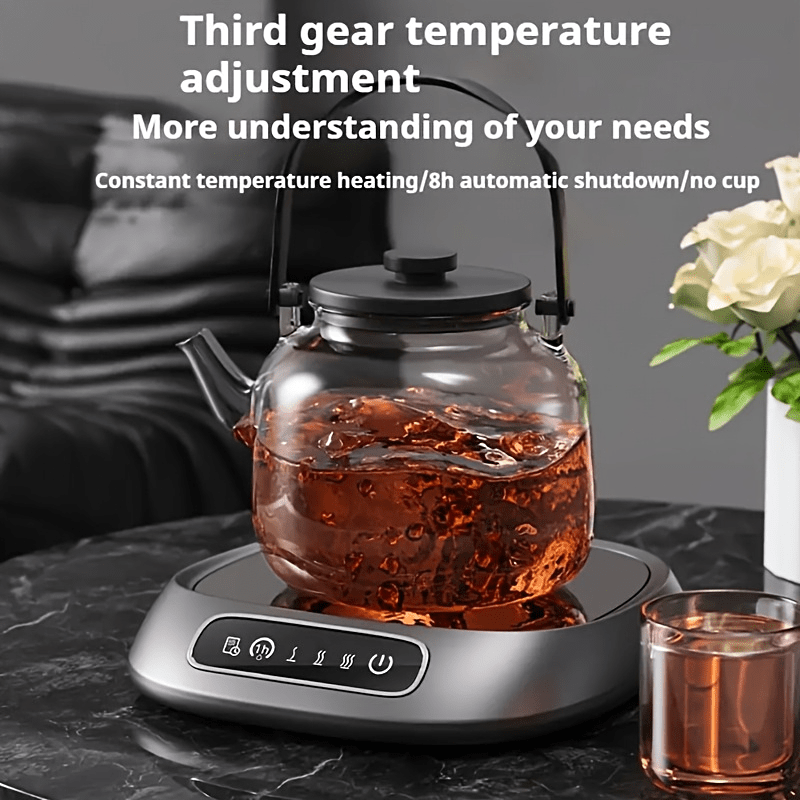 Calentador de tazas de café inteligente táctil con alimentación por USB: 3 temperaturas ajustables, apagado automático, almohadilla térmica portátil para uso en casa y la oficina.