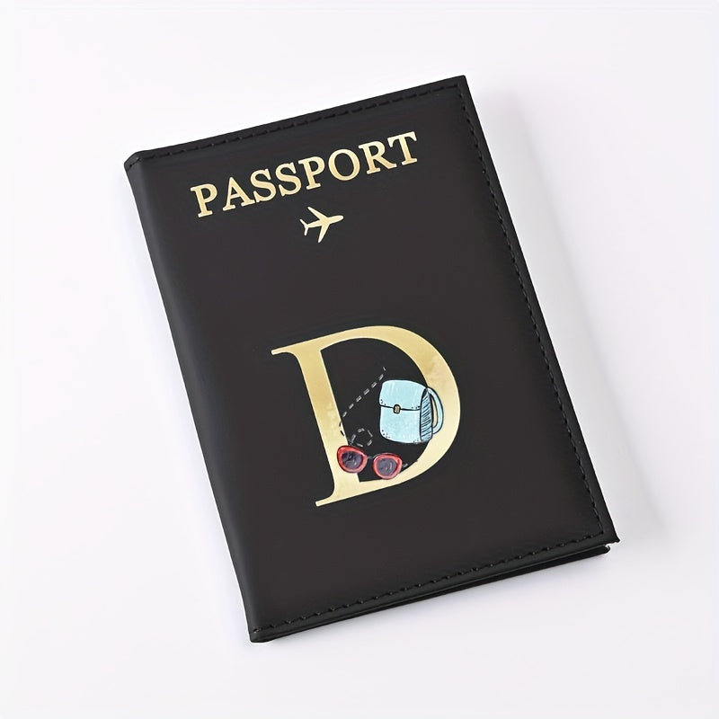 Creative Color Printing Letter Faux Leather Multi-Functional Passport Holder SIM Card ID Holder