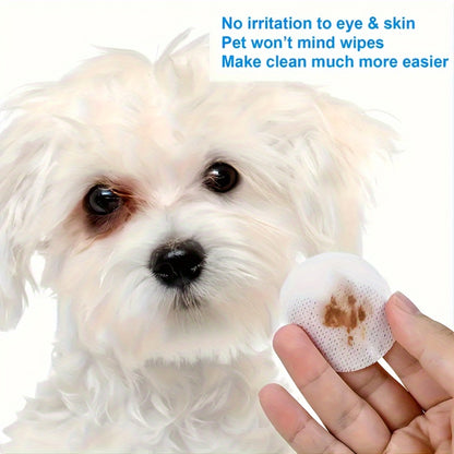 120pcs Dog Eye Wipes - Gentle Tear Stain Remover & Eye Cleaning Pads for Pets