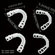 4pcs Comfortable & Flexible White Dentures with Easy-to-Wear Upper and Lower Alveolar Attachment -