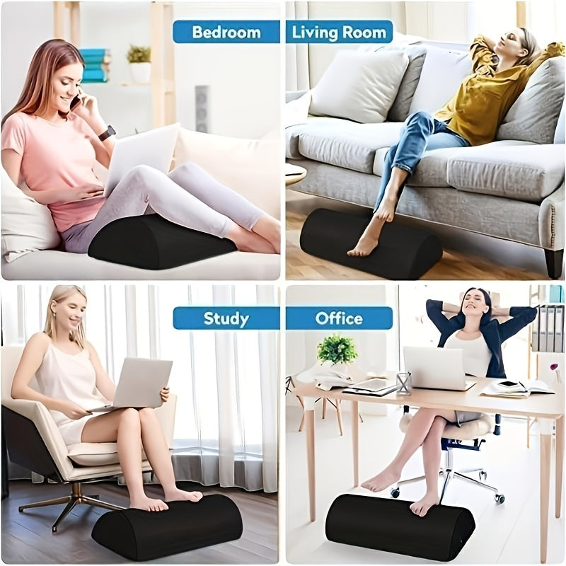 Reposapiés ergonómico para oficina: reposapiés debajo del escritorio con funda lavable: accesorio perfecto para trabajar desde casa para máxima comodidad y apoyo.