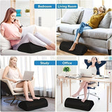 Reposapiés ergonómico para oficina: reposapiés debajo del escritorio con funda lavable: accesorio perfecto para trabajar desde casa para máxima comodidad y apoyo.