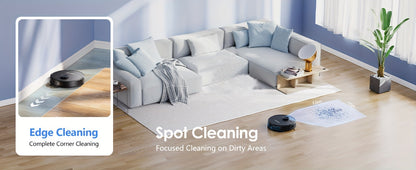 Robot Vacuum And Mop Combo 5000Pa, Lubluelu L15 Robot Vacuum, Auto-Charging, 5 Maps, 30 No-go Zones, WiFi/App, 3in 1 Robot Vacuum Cleaner for Pet Hair Carpet Hard Floor
