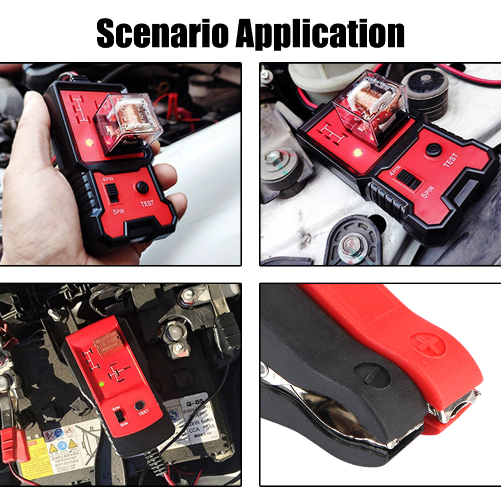 Car Relay Tester Voltage Tester Universal 12V Car Battery Checker Automotive Electronic Relay Tester LED Indicator Light