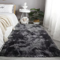 1pc Soft Fluffy Shaggy Area Rug, Geometric-Patterned Coral Fleece Carpet, Non-Slip Knit Fabric, Polyester, Rectangle Bath Rug, 450gsm, 4.5cm Thick, Machine Washable for Living Room and Bedroom