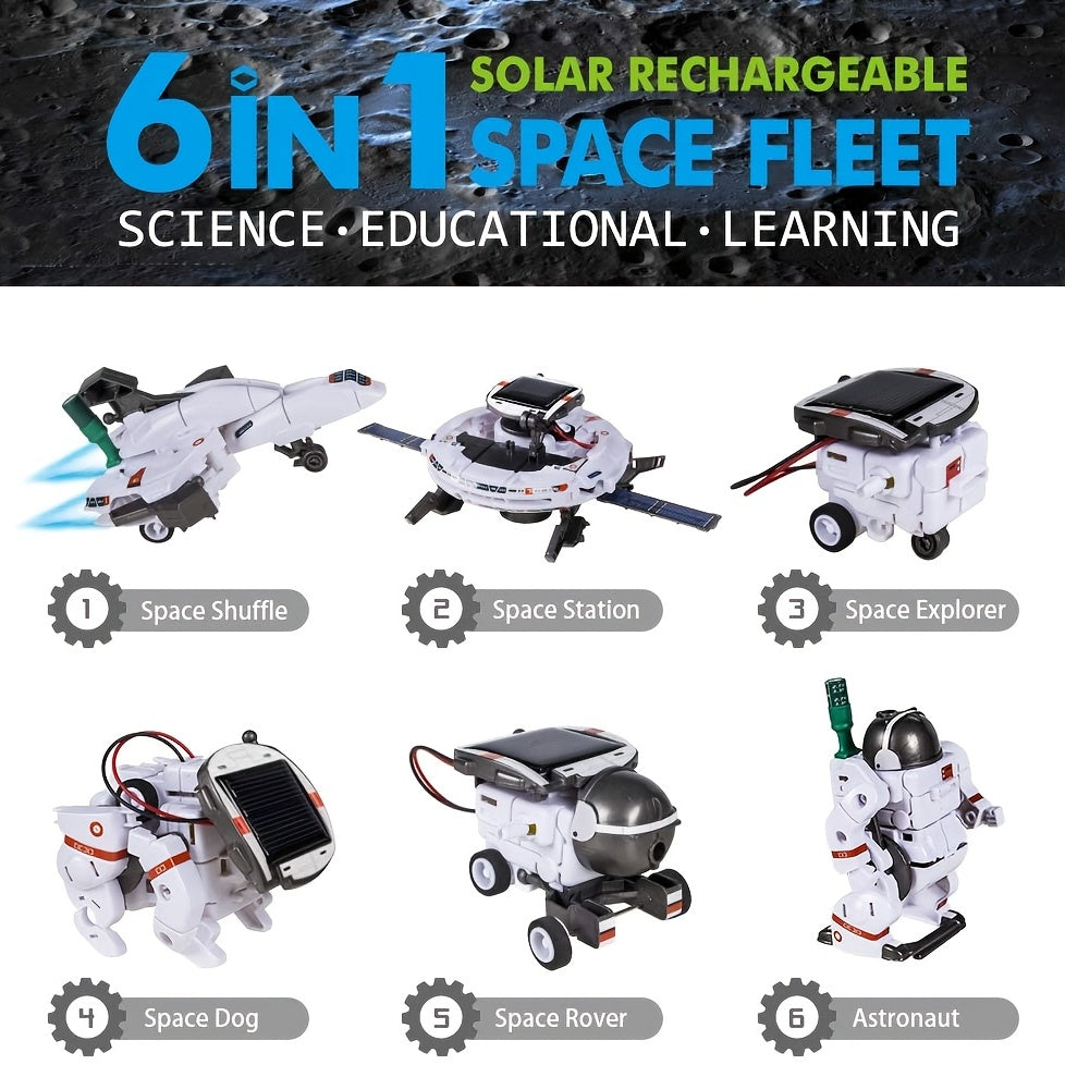 Kit de robot solar STEM 6 en 1, juguetes, regalos para niños de 8, 9, 10, 11, 12 y 13 años, juego de experimentos científicos de construcción educativa para cumpleaños, Halloween, Navidad y Acción de Gracias.